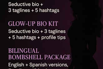 write a seductive custom bio for your onlyfans, feetfinder, or spicy profile