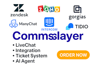 setup zendesk gorgias manychat intercom, commslayer hubspot, zoho desk, zoho crm
