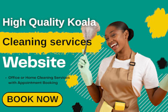 build office or house cleaning service website with appointment booking system