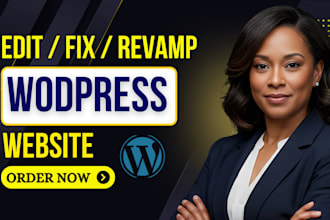 fix wordpress error edit wordpress website revamp wordpress bug fix