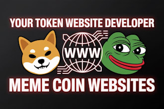 create crypto token website or memecoin website