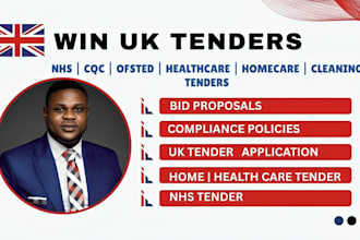 do UK tender writing, nhs, homecare, cleaning, cqc, tender bid proposals