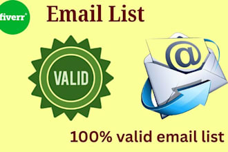 provide you valid email list, targeted lead list