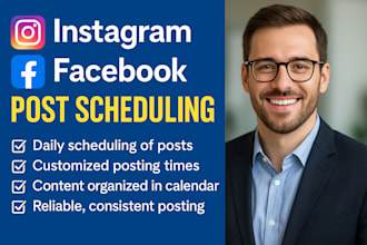 schedule and manage instagram and facebook posts daily