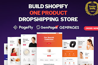 clone shopify landing page design by pagefly, replo, gempages and funnelish