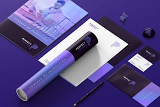 create minimalist logo, corporate brand book, and identity