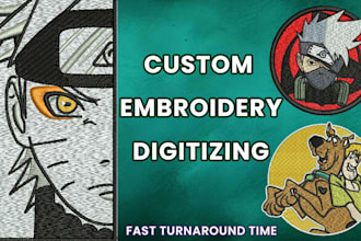 do custom emboidery digitizing with fast turnaround