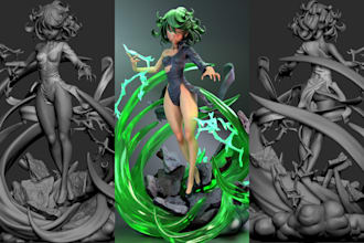 sculpt 3d anime figure manga figures anime diorama 3d toy for 3d printing