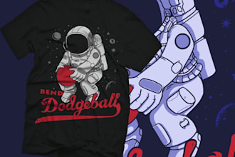 create a custom t shirt logo design with unlimited revision