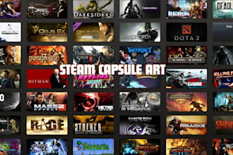 do steam capsule, game banner, game poster, game art, marketing steam graphics