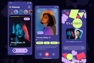 develop custom online dating app, matchmaking app, tinder clone app