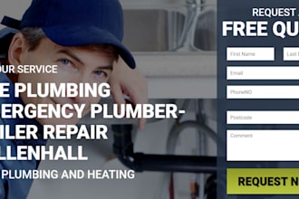 build squarespace water damage plumbing hvac  construction website