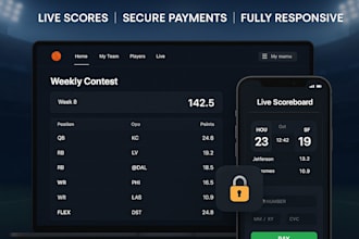 build a realtime fantasy sports web app with live scoring and secure payments