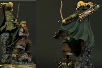 print and paint miniature painting warhammer painting tabletop model 3dprinting