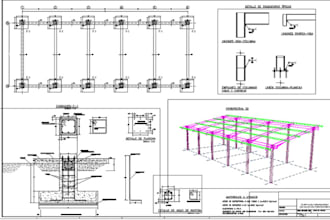 draft millwork technical shop drawings, steel structure