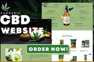 design or redesign a modern cbd cannabis hemp website using wordpress elementor