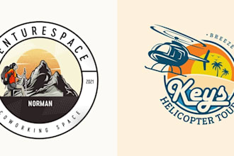 do travel agency hotel resort adventure logo design