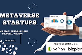 design metaverse startup deck, business plan to blow investors minds