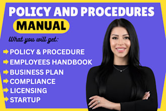 do business plan, sops, employee policy and procedures manual for group home