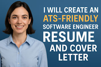 create an ats friendly software engineer resume and cover letter