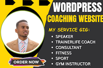 life coaching website for speaker trainer life coach consultant wordpress