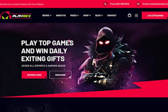 build tournament website esport website gaming website sports website