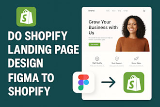 do shopify landing page design, figma to shopify