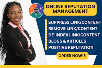 remove, push down or suppress negative content links, mugshot from search engine