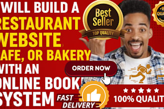 build restaurant website cafe website design food business online ordering