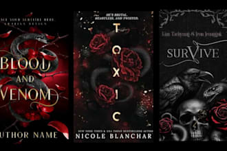 design romance book cover, dark romance, fantasy, horror, ebook cover