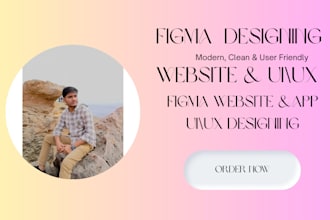 design professional one page website template in figma