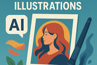 create unique ai generated digital art custom illustrations