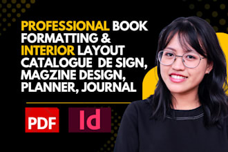 design catalog, magazine, planner, layout and any project with adobe indesign