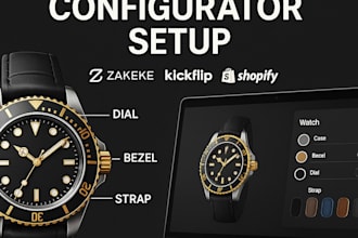 configure watch configurator on zakeke shopify kickflip