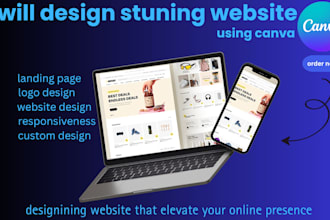 create personal amazing and beautiful websites landing page using canva