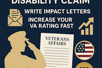 win your VA disability claim, write impact letters, and increase your VA rating