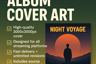 design professional album cover art for your music release