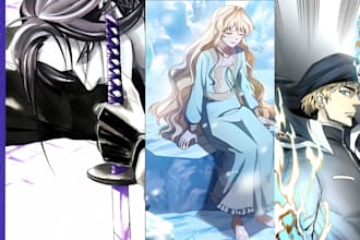 webnovel webtoon cover shonen anime manga comic, light novel manha, book cover