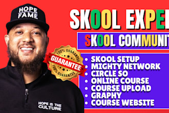 setup skool community skool online course circle mighty network skool community