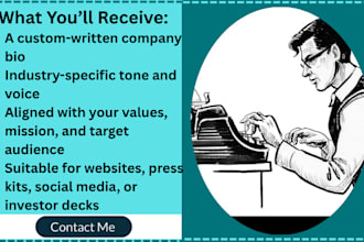 craft a professional and engaging company bio that tells your brand story