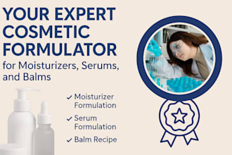 be your expert cosmetic formulator for moisturizers, serums, and balms