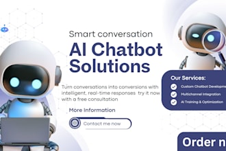 build smart conversational ai chatbot, n8n automation system, real time analytic