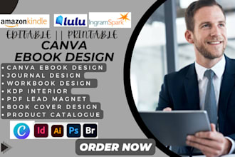 design editable canva ebook pdf lead magnet journal workbook kdp design