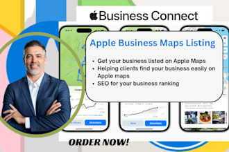 setup verified apple business connect maps listing ranking, local seo citations