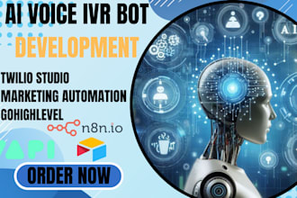 develop voice ai bot twilio studio retell ai agent n8n developer crm ghl makecom