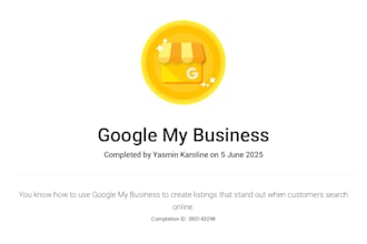 fully set up, verify and optimize your google my business