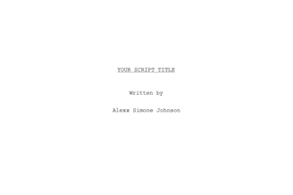 write an original script for film or tv