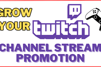 organic twitch channel promotion to UK, USA to gain followers viewers chatters