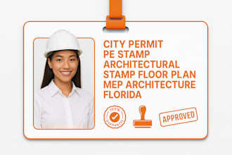 city permit pe stamp architectural stamp floor plan mep architecture florida ca