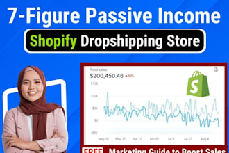 build passive income shopify dropshipping store or shopify website